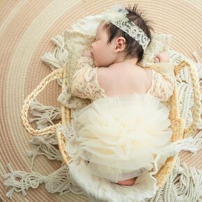 Newborn Photography Outfits Girl Newborn Photography Props Lace Romper Headband Newborn Outfits Girls Photo Props