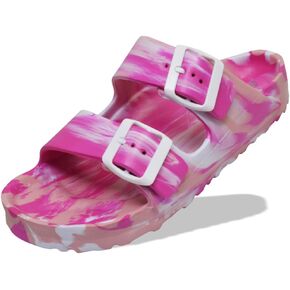 greenbox Women's Adjustable Slip-On EVA Double Buckle Slide Sandals - Lightweight and Comfortable Summer Footwear