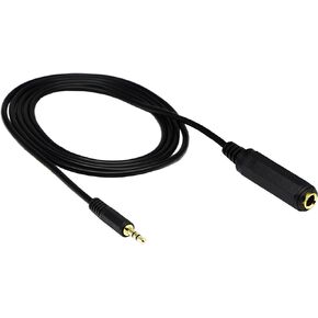 zdyCGTime Golden Plated 3.5mm to 6.35mm Extender Cable Adapter, 6.35mm 1/4 inch Female to 3.5mm 1/8 inch Male Stereo Jack Adapter Extension Wire Cord (1.5M/5ft) (F/m)
