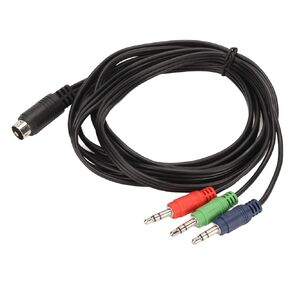 Cuifati Mini DIN 9 Pin to 3.5mm Cable, PVC Sound Adapter Cord for Speaker Amplifier Music Instrument, Plug and Play 9 pin DIN to 3 Cable