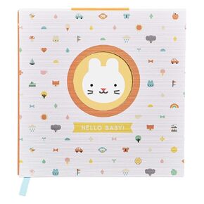 Petit Collage Baby Journal 48-Page Keepsake Book to Capture First Year Milestones, Great New Parent Gift, Plastic-Free and Printed with Vegetable-Based Inks, Multicolor