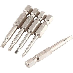 5Pcs 50mm Triangle Bit Triangle Screwdriver Bits Length 1/4" Hex Shank Magnetic Electric Screwdriver Bits TA1.8 TA2.0 TA2.3 TA2.7 TA3.0