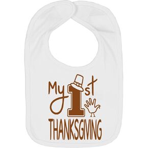 Aiden's Corner Handmade Baby Holiday Bibs - Baby Boy And Baby Girl First Thanksgiving Bibs