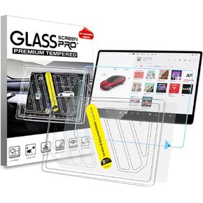 TQLGY Matte Screen Protector for Tesla Model Y Accessories 2024, Tempered Glass Screen Protector for Model Y (2024-2020), Model 3 (2023-2017) Auto-Alignment Tech, Matte/Anti Fingerprint/Anti-Scratch