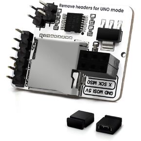 SD MicroSD TF Card Adapter Reader Module with Innovative UNO Mode and SPI Interface - Expansion Shield for 5V Microcontrollers with Reliable and Wire-Free Connectivity to Arduino UNO R3