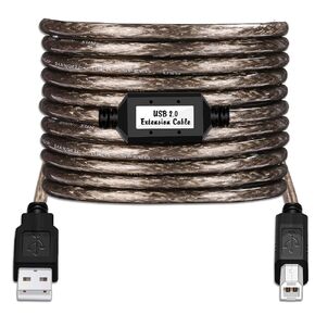 LDKCOK Printer Cable 15 ft, USB Printer Cable Type A Male to B Male Scanner Cord USB B Cable High Speed for HP, Canon, Epson, Dell, Brother, Lexmark, Xerox, Samsung etc