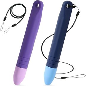 2pcs Kids Stylus Pens, with Lanyards Kids Crayon Stylus Pen for Touchscreen Anti-Slip Rubber Writing Children Stylus for Tablet, Compatible with iPad Android All Touch Screen Devices