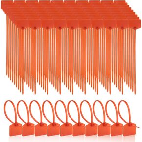 100Pcs Nylon Cable Marker Ties Self-Locking Cord Tags 6 Inch Plastic Cable Labels with Straps Self Adhesive Cable Labels for Wire Marking and Organizing Label (Red)
