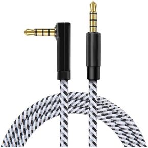 3.5mm Nylon Braided Aux Cable (Hi-Fi Sound), Audio Auxiliary Input Adapter Male to Male AUX Cord for Headphones, Car, Home Stereos, Speaker, iPhone, iPad, iPod, Echo & More