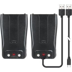 Baofeng Walkie Talkie Battery Replacement Type-C Charger 1500mAh Rechagable Li-on Battery for BF-888S BF-777S BF-999S Retevis H-777 and Walkie Talkies 2Pack