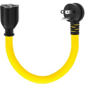 [4-in-1] 15 Amp Household AC Plug to 20 Amp T Blade Adapter Cable,Nema5-15P to 5-15R,5-15P to 5-20R,5-15P to 6-15R,5-15P to 6-20R, 4 in 1 AC Adapter,
