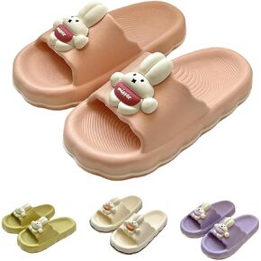 Cute Rabbit Slippers for Women Summer Feeling Soft Platform Non-Slip Sandals Antislip Indoor Outdoor Slippers kawaii Gifts for Women