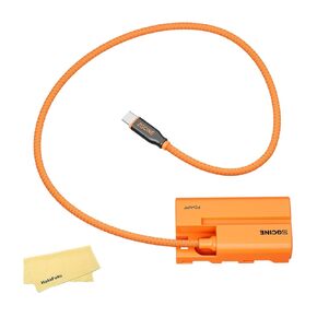 ZGCINE USB-C PD to NPF (NPF-550) Dummy Battery Cable, 60CM/1.97FT, Output 9-12V/ 2A, Braided Wire