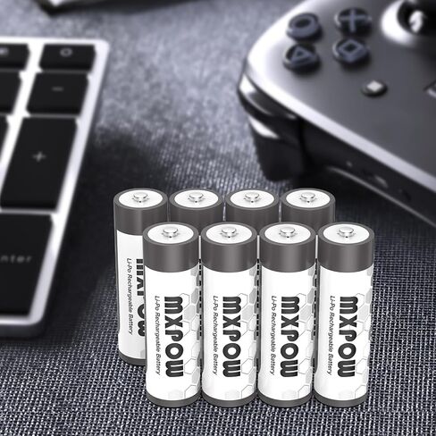 Rechargeable Batteries AA Lithium 1.5V 3400mWh,AA Lithium Rechargeable Batteries 4 Count 1500 Cycle with Smart Charger in Saudi Arabia