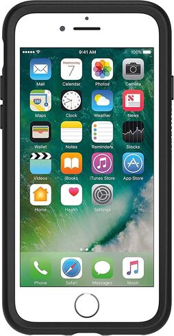 OtterBox Symmetry Series Case for iPhone SE 3rd Gen (2022), iPhone SE 2nd (2020), iPhone 8, iPhone 7 (Not Plus) - Non Retail Packaging - Black in Saudi Arabia