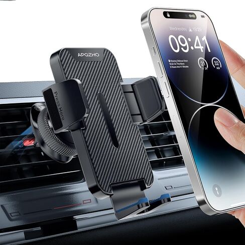 Car Phone Holder Mount [Upgrade Clip Never Fall] Hands Free Cell Phone Holder Car [Thick Cases Friendly] Car Phone Mount Mount Fit for Smartphone, iPhone, Automobile Cradles Universal in Saudi Arabia