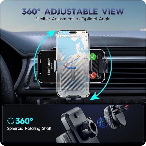 Car Phone Holder Mount [Upgrade Clip Never Fall] Hands Free Cell Phone Holder Car [Thick Cases Friendly] Car Phone Mount Mount Fit for Smartphone, iPhone, Automobile Cradles Universal in Saudi Arabia