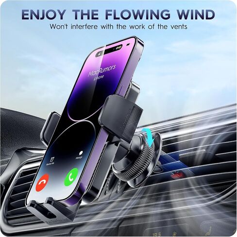 Car Phone Holder Mount [Upgrade Clip Never Fall] Hands Free Cell Phone Holder Car [Thick Cases Friendly] Car Phone Mount Mount Fit for Smartphone, iPhone, Automobile Cradles Universal in Saudi Arabia