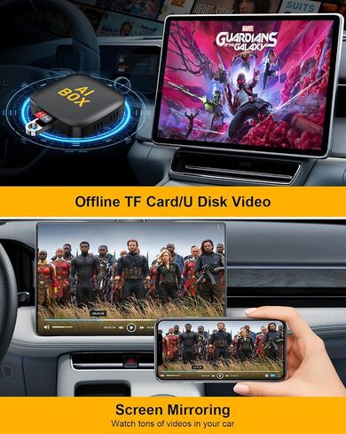 محول CarPlay اللاسلكي ومحول Android Auto اللاسلكي، صندوق Magic Link Ai يدعم Netflix/YouTube/بطاقة TF/قرص U يحول سلكيًا إلى دونجل Carplay لاسلكي لتوصيل وتشغيل سيارات CarPlay السلكية OEM in Saudi Arabia