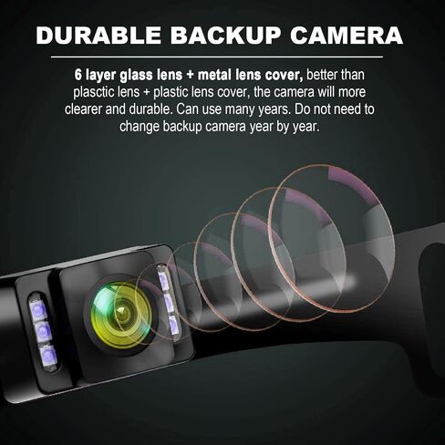 Goodsby Backup Camera HD Rear Front View License Plate Night Vision Waterproof Compatible with Pioneer Car Radio AVH-120BT AVH-210EX AVH-2550NEX AVH-X490BS DMH-WT8600NEX DMH-100BT DMH-160BT in Kuwait