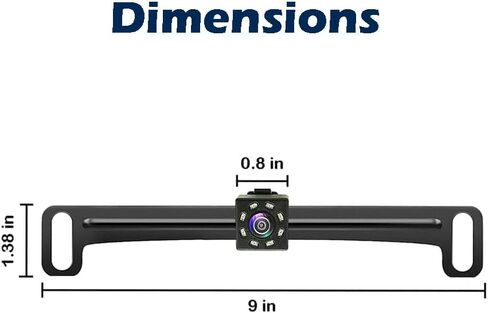 Goodsby Backup Camera HD Rear Front View License Plate Night Vision Waterproof Compatible with Pioneer Car Radio AVH-120BT AVH-210EX AVH-2550NEX AVH-X490BS DMH-WT8600NEX DMH-100BT DMH-160BT in Kuwait