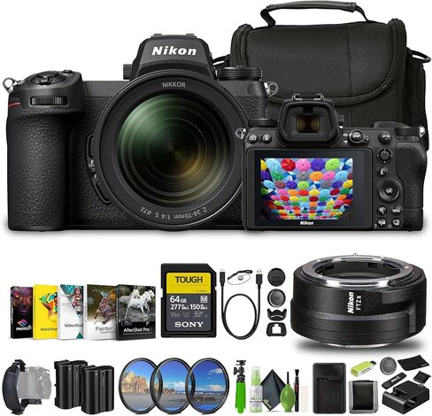 Nikon Z7 II Mirrorless Camera with NIKKOR Z 24-120mm f/4 S Lens + EN-EL15C Battery+ 64GB SF-M Tough Series Memory Card + Photo Editing Software + Nikon FTZ II Mount Adapter + More (Renewed) in Saudi Arabia