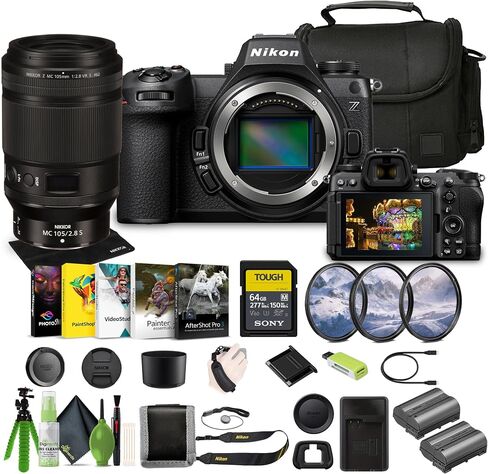 كاميرا Nikon Z6 III عديمة المرآة بصيغة FX + بطارية EN-EL15C + بطاقة ذاكرة SF-M Tough Series سعة 64 جيجابايت + مجموعة مرشحات مكونة من 3 قطع + حامل ثلاثي القوائم مرن مقاس 12 بوصة + برنامج تحرير الصور + المزيد (متجدد) in Saudi Arabia