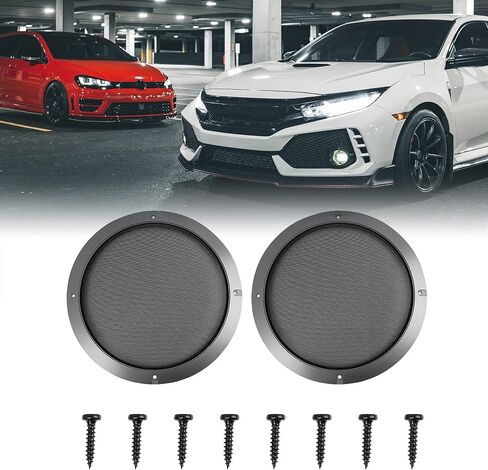 X AUTOHAUX قطعتان من غطاء الشواية الشبكي الواقي للسيارة مضخم صوت 8 بوصة in Saudi Arabia