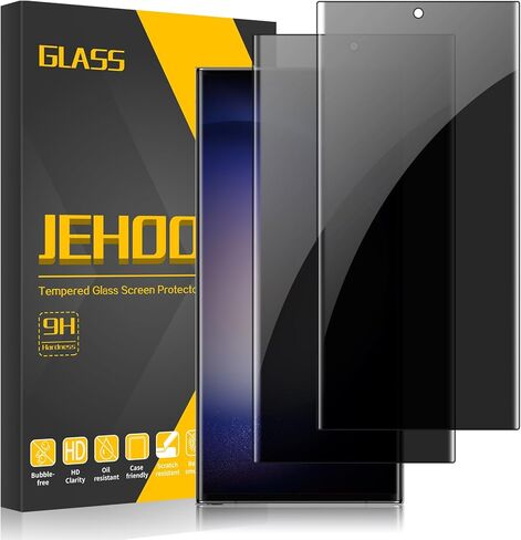 [2 Pack] for Galaxy S23 Ultra Privacy Screen Protector 6.8-Inch, 9H Tempered Glass Film, 3D Curved, Anti-Spy Film for S23 Ultra 5G Glass Screen Protector [Don’t Support Fingerprint Unlock] in Saudi Arabia