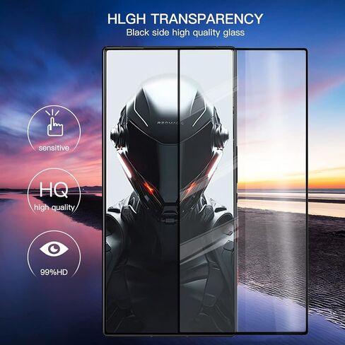 واقي شاشة مكون من قطعتين لهاتف ZTE Nubia Red Magic 9S Pro / 9S Pro+ / 9 Pro / 9 Pro+ / 8 Pro / 8 Pro+ / 8S Pro / 8S Pro+، واقي شاشة من الزجاج المقوى، صديق للحافظة، مقاوم للخدش، أسود in Saudi Arabia