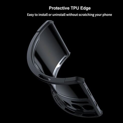 واقي شاشة مكون من قطعتين لهاتف ZTE Nubia Red Magic 9S Pro / 9S Pro+ / 9 Pro / 9 Pro+ / 8 Pro / 8 Pro+ / 8S Pro / 8S Pro+، واقي شاشة من الزجاج المقوى، صديق للحافظة، مقاوم للخدش، أسود in Saudi Arabia