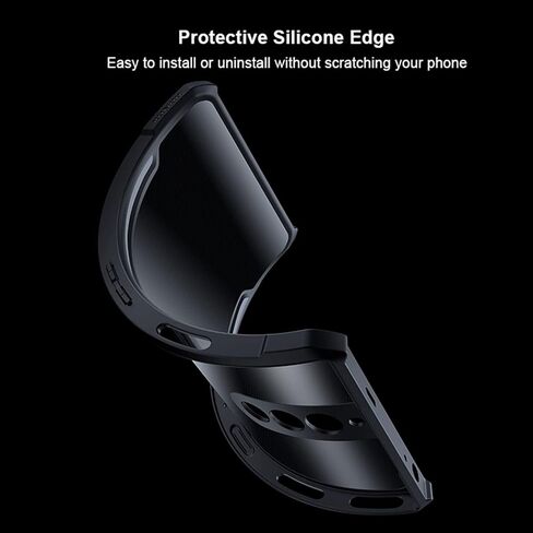 واقي شاشة مكون من قطعتين لهاتف ZTE Nubia Red Magic 9S Pro / 9S Pro+ / 9 Pro / 9 Pro+ / 8 Pro / 8 Pro+ / 8S Pro / 8S Pro+، واقي شاشة من الزجاج المقوى، صديق للحافظة، مقاوم للخدش، أسود in Kuwait