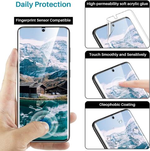 [2+3 Pack] LϟK Designed for Samsung Galaxy S20 2 Pack Screen Protector & 3 Pack Camera Lens Protector, Alignment Frame High Definition Clear Flexible TPU Film in Saudi Arabia