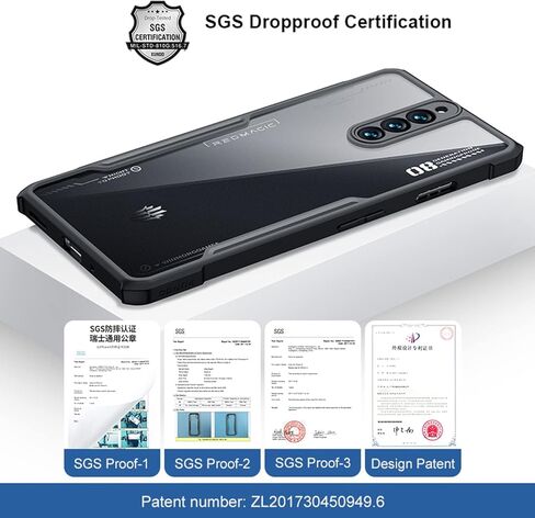 واقي شاشة مكون من قطعتين لهاتف ZTE Nubia Red Magic 9S Pro / 9S Pro+ / 9 Pro / 9 Pro+ / 8 Pro / 8 Pro+ / 8S Pro / 8S Pro+، واقي شاشة من الزجاج المقوى، صديق للحافظة، مقاوم للخدش، أسود in Kuwait