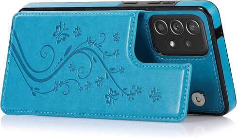 Phone Case for Samsung Galaxy A53 5G 2022 with Tempered Glass Screen Protector Card Holder Wallet Cover Stand Flip Leather Cell Accessories Gaxaly A53 G5 Galaxies 53A SM A536U Cases Women Men Blue in Kuwait