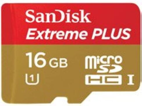 SanDisk Extreme Plus 16GB MicroSDHC UHS-I Memory Card Speed Up To 80MB/s With Adapter- SDSDQX-016G-U46A (Older Version) in Saudi Arabia