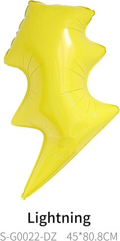 2pcs lightning balloons,yellow lightning weather balloons party decorations. in Kuwait