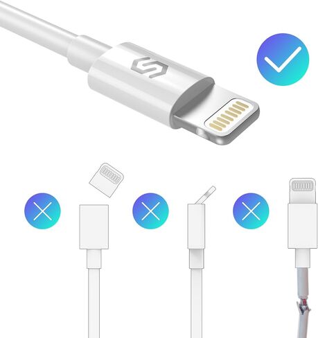 Syncwire Lightning Cable [Apple MFi Certified] - 6 Ft Super-Durable iPhone Charger Cord with 12000 Bend Lifespan for iPhone 11, XS, Max, XR, X, 8 7 6S 6 Plus, Ipad, iPod & More - White in Saudi Arabia