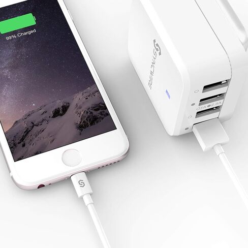 Syncwire Lightning Cable [Apple MFi Certified] - 6 Ft Super-Durable iPhone Charger Cord with 12000 Bend Lifespan for iPhone 11, XS, Max, XR, X, 8 7 6S 6 Plus, Ipad, iPod & More - White in Saudi Arabia