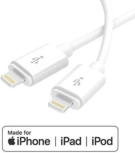 كابل شاحن Apple MFI Lightning إلى USB iPhone - مصنوع لهاتف iPhone 11/11pro max/Xs/XS Max/XR/X / 8/8 Plus / 7/7 Plus / 6/6 Plus / 5 / 5S والمزيد، 6 أقدام (أبيض)… in Kuwait