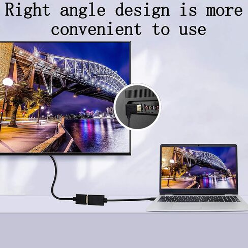 PNGKNYOCN 15 سم HDMI ذكر إلى ذكر كابل قصير، 90 درجة الزاوية اليمنى عالية السرعة HDMI 2.0 محول كابل موصل دعم 4k @ 60HZ، لـ Raspberry Pi، الكمبيوتر اللوحي، الكاميرا إلخ (R) in Saudi Arabia