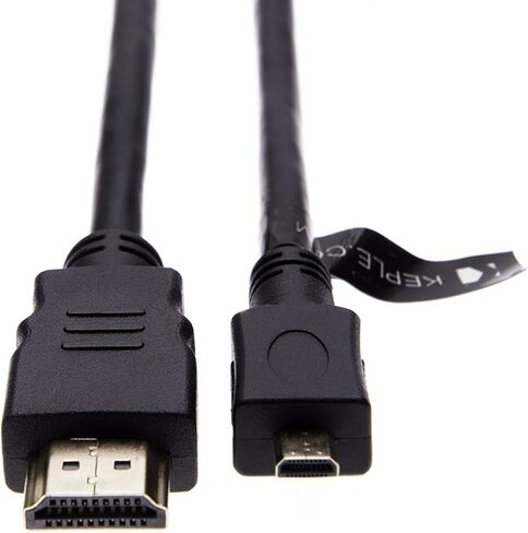 كابل Micro HDMI، سلك HDMI عالي السرعة (النوع D) إلى HDMI (النوع A) لتوصيل Tesco Hudl، Acer Iconia، Asus، Nikon، Sony، Olympus Camera Tablet TV (5M / 16FT) in Kuwait