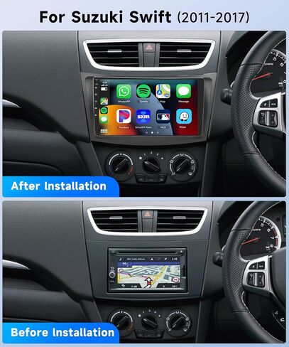 [8Core 4+64G]- for Suzuki Swift 2011-2017 Android Car Stereo with Wireless Carplay Android Auto, 9" HD 1280 * 720P IPS Touchscreen Car Radio with GPS WiFi DSP Audio Bluetooth 5.0 SWC Backup Camera in Saudi Arabia