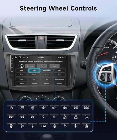 [8Core 4+64G]- for Suzuki Swift 2011-2017 Android Car Stereo with Wireless Carplay Android Auto, 9" HD 1280 * 720P IPS Touchscreen Car Radio with GPS WiFi DSP Audio Bluetooth 5.0 SWC Backup Camera in Saudi Arabia