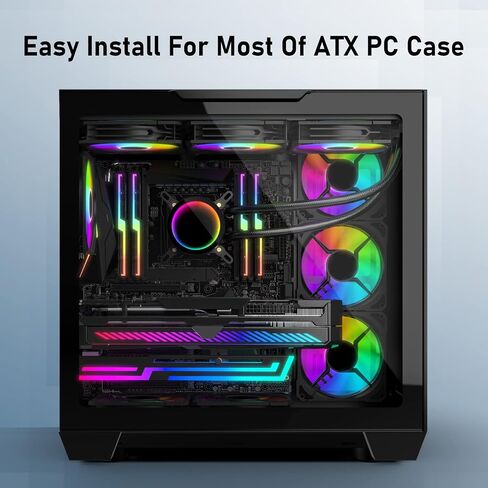 قوس دعم GPU ARGB، دعم دعامة GPU، حامل GPU قابل للعنونة 5V 3Pin، حامل دعم GPU 5v 3pin RGB GPU حامل تبلد بطاقة الفيديو، طول قابل للتعديل وارتفاع حامل GPU (أسود) in Kuwait