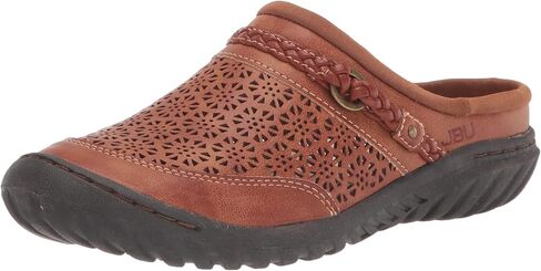 JBU Womens Samaria Mules Flats Casual - Brown in Saudi Arabia