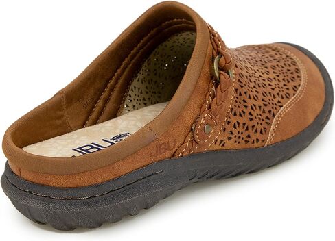 JBU Womens Samaria Mules Flats Casual - Brown in Saudi Arabia