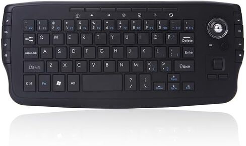 JOMAA Mini Ergonomic Keyboard Trackball Air Mouse 1200dpi Function TV 2.4G Wireless Keyboard with trackball for Lapotp PC TV (Black) in Kuwait