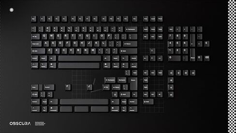 مجموعة أغطية مفاتيح ميكانيكية مخصصة للوحة المفاتيح Mode Obscura - مزيج Doubleshot PBT/ABS، ملف تعريف Cherry، لـ 60%، 65%، 75%، TKL، 1800 تخطيط، وما إلى ذلك، متوافق مع نظام التشغيل macOS in Kuwait