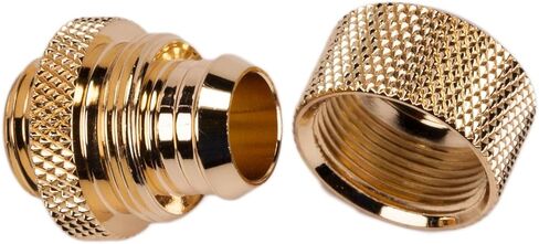 Barrow G1/4" to 3/8" ID, 1/2" OD Compression Fitting for Soft Tubing, Gold, 4-pack in Saudi Arabia